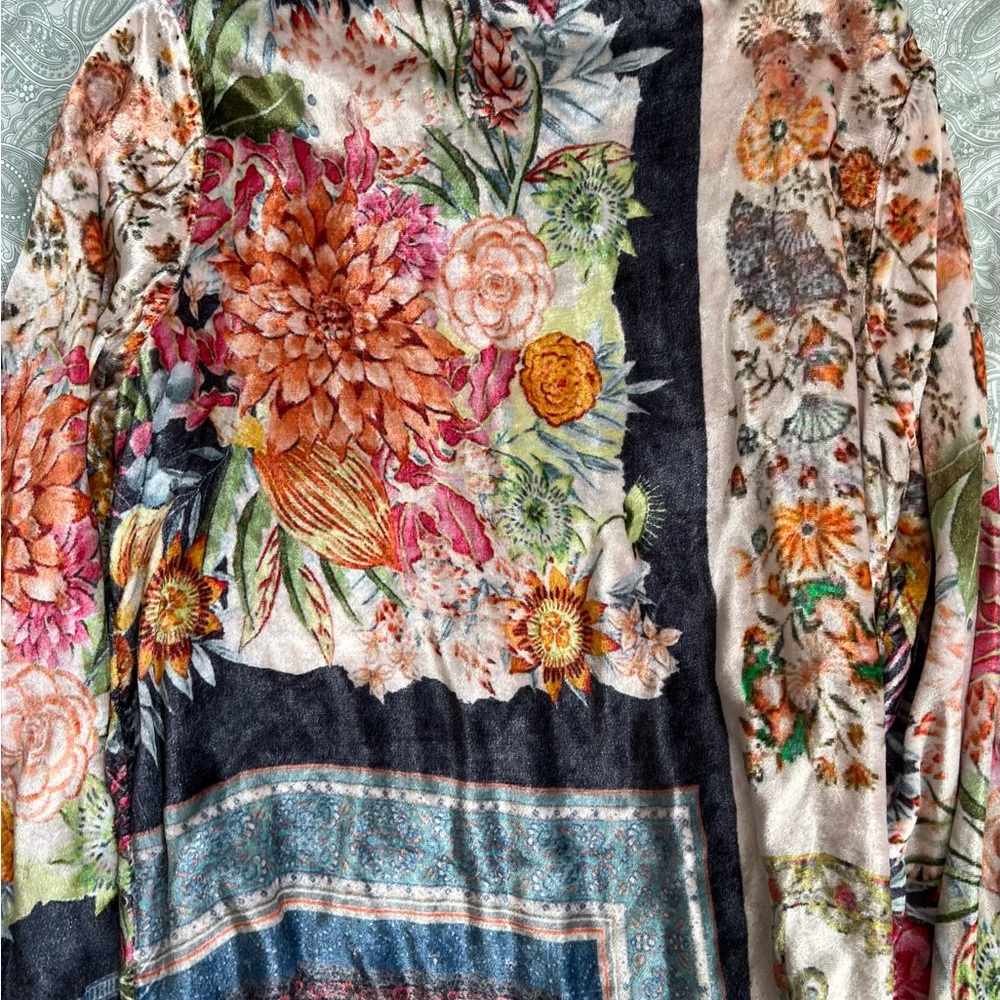 Soft Surroundings Multicolor Patchwork Long Sleev… - image 4